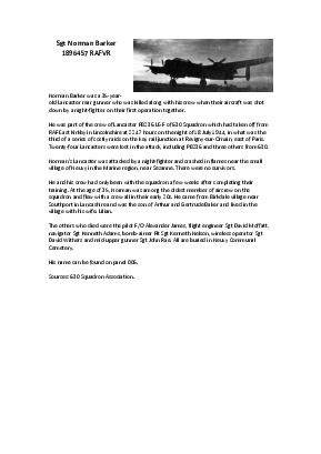 A preview of a PDF biography for Barker, Norman